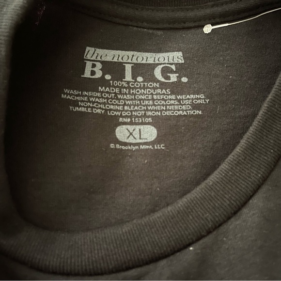 The Notorius B.I.G Biggie black tshirt size XL NWT - Picture 8 of 8